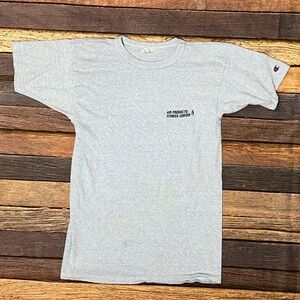 Vintage Blue Champion Air Products Fitness Center 1980s Crewneck Tshirt